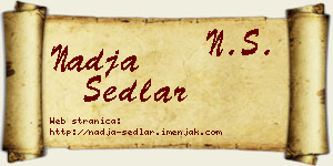 Nadja Sedlar vizit kartica